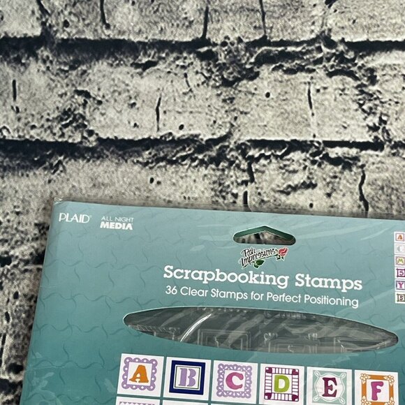 Scrapbooking Stamps QUILTED ALPHABET All Night Media 36 clear stamps 91404 - Picture 2 of 12